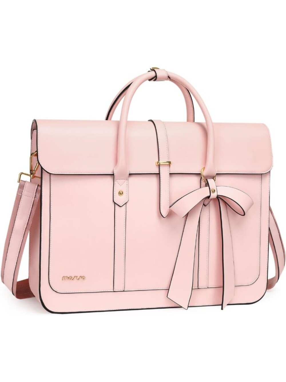 Stylish PU Leather Laptop Shoulder Bag for Women, Fits 15-15.6 Inch Laptops